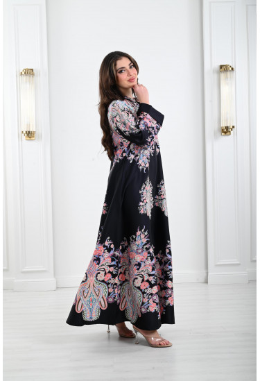 جلابية مشجرة مزينة بحبات اللولي