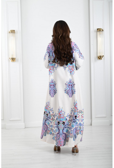 جلابية مشجرة مزينة بحبات اللولي