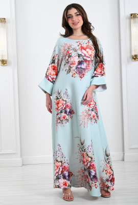 جلابيات نسائية مزينة بباقة من الورود الملونة