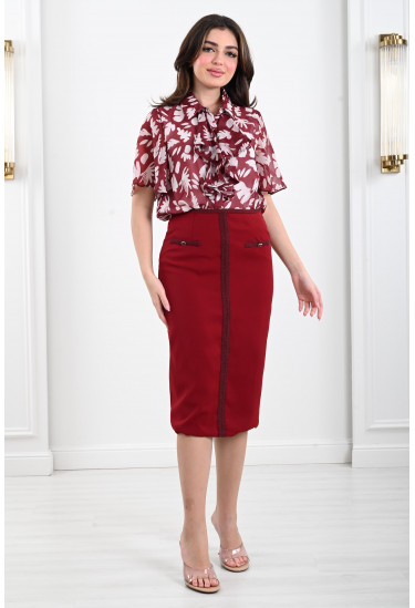 طقم نسائي ناعم ( تنورة - بلوزة )