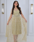 فستان نسائي من الدانتيل اللامع
