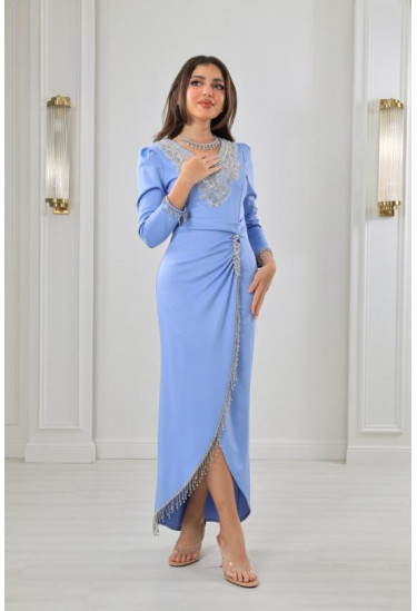 فستان نسائي للسهرات و المناسبات مطرز