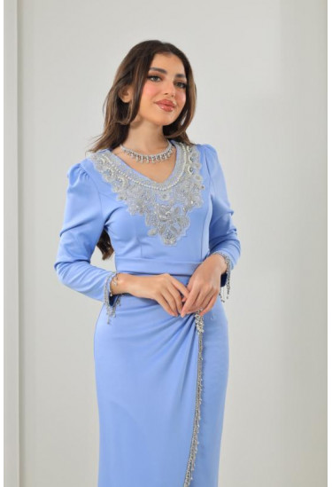 فستان نسائي للسهرات و المناسبات مطرز