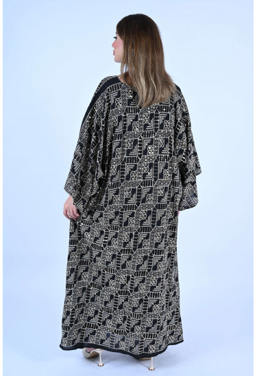 جلابيه واسعه مطرزه بالترتر