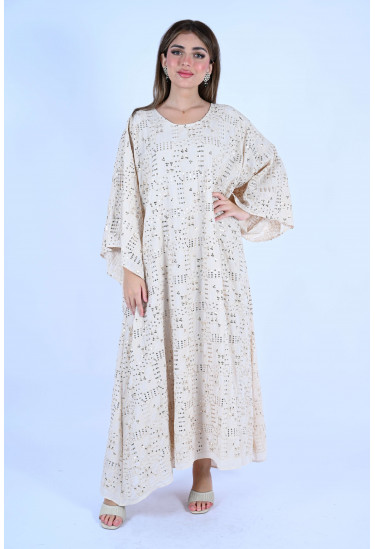 جلابيه واسعه مطرزه بالترتر