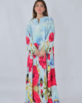 جلابية صيفي مطبوع بزهور الخشخاش