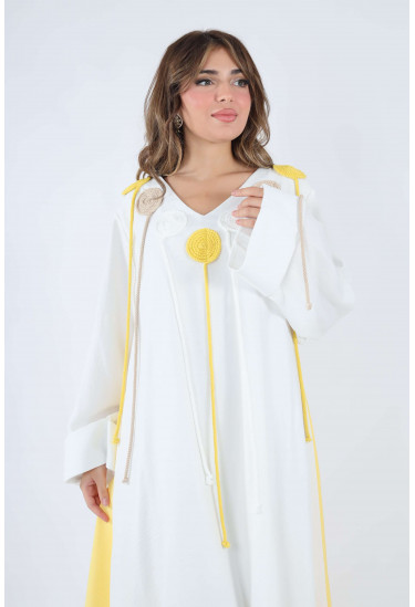 جلابيه مزينه بخيوط مجدوله 