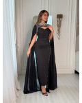 فستان سهرة بتطريز كريستال