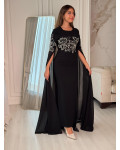 فساتين سهرة بأكمام وشاح