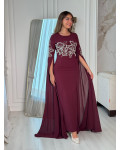 فساتين سهرة بأكمام وشاح