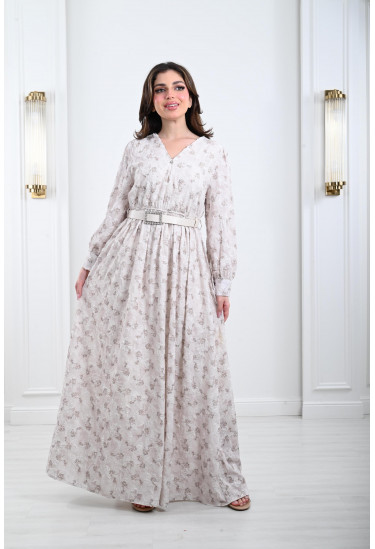 فستان نسائي بنقوشات رقيقة و ناعمة فستان نسائي بنقوشات رقيقة و ناعمة