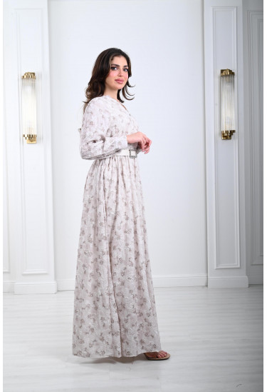 فستان نسائي بنقوشات رقيقة و ناعمة فستان نسائي بنقوشات رقيقة و ناعمة