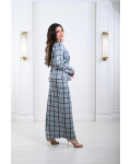 طقم نسائي كاروهات أنيق و مميز طقم نسائي كاروهات أنيق و مميز