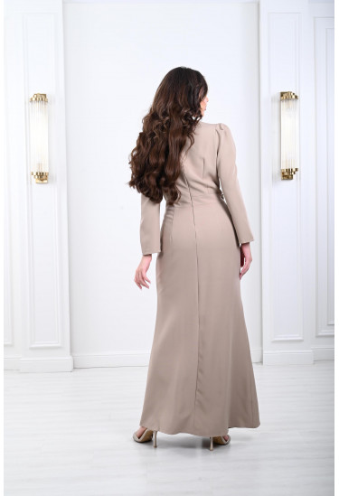 فستان سهرة نسائي بنمط لف مطرز فستان سهرة نسائي بنمط لف مطرز