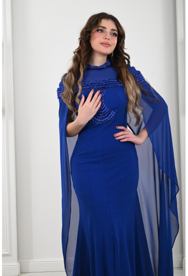 فستان سهرة طويل بقصة مرميد