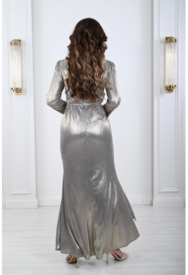 فستان سهرة طويل بنمط عصري أنيق