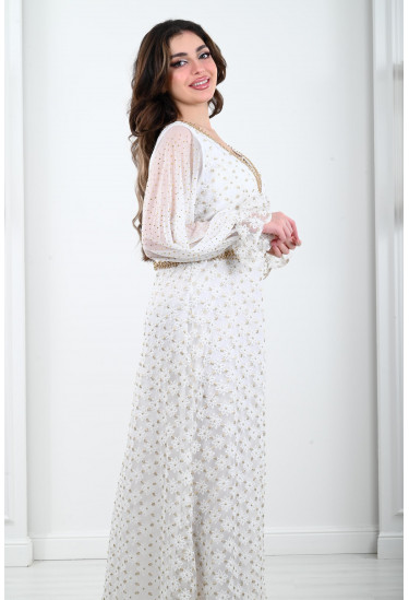 فستان نسائي مطرز طويل فستان نسائي مطرز طويل