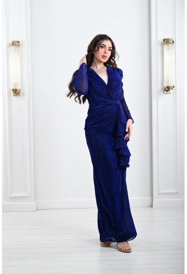 فستان نسائي سهرة بنسيج لامع و مميز فستان نسائي سهرة بنسيج لامع و مميز