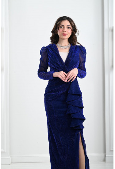 فستان نسائي سهرة بنسيج لامع و مميز فستان نسائي سهرة بنسيج لامع و مميز