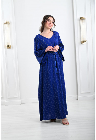 فستان طويل برقبة V