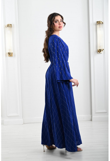 فستان طويل برقبة V