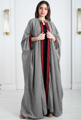 بشت نسائي بنمط الغترة السعودية الفخمة