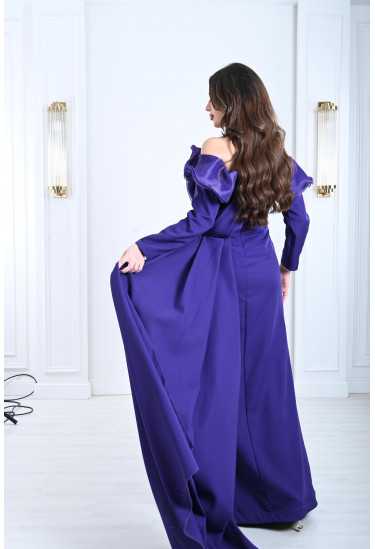 فستان سهرة نسائي بقصات مموجه 