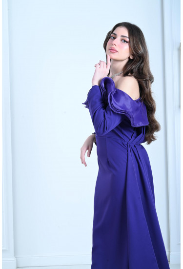 فستان سهرة نسائي بقصات مموجه 