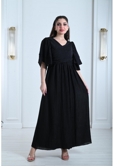 فستان نسائي طويل مجعد فستان نسائي طويل مجعد