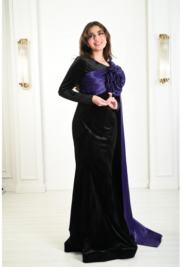 فستان نسائي أنيق بكيب ستان انسيابي