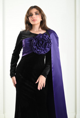 فستان نسائي أنيق بكيب ستان انسيابي