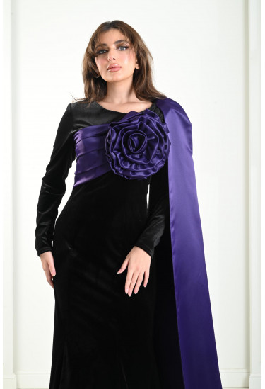 فستان نسائي أنيق بكيب ستان انسيابي