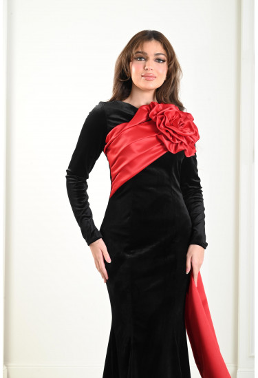 فستان نسائي أنيق بكيب ستان انسيابي