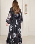 فستان ماكسي بنقوش زهرية أنيقة فستان ماكسي بنقوش زهرية أنيقة