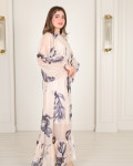 فستان ماكسي بنقوش زهرية أنيقة فستان ماكسي بنقوش زهرية أنيقة