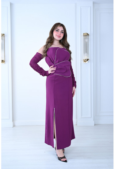 فستان سهرة بتصميم عصري ولمسات فاخرة فستان سهرة بتصميم عصري ولمسات فاخرة