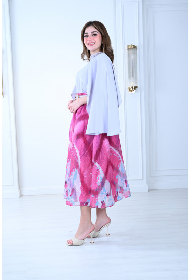 فستان ميدي بتصميم مميز ورائع