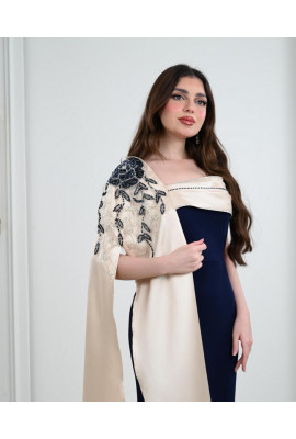 فستان نسائي طويل بوشاح 