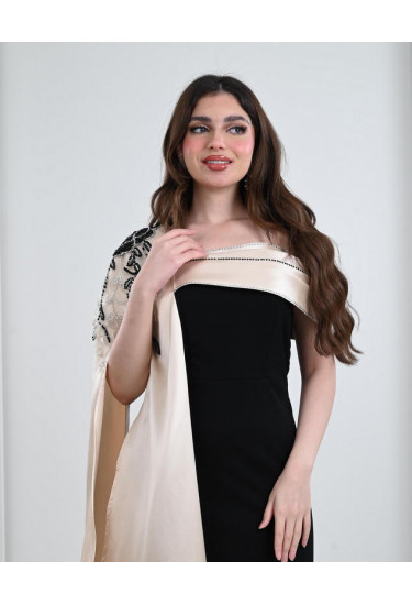 فستان نسائي طويل بوشاح 