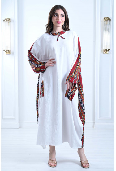 جلابية طويلة بنمط جيوب