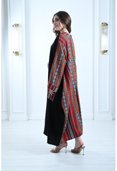 جلابية طويلة بنمط جيوب