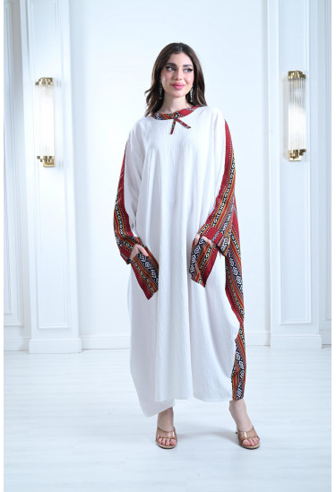 جلابية طويلة بنمط جيوب