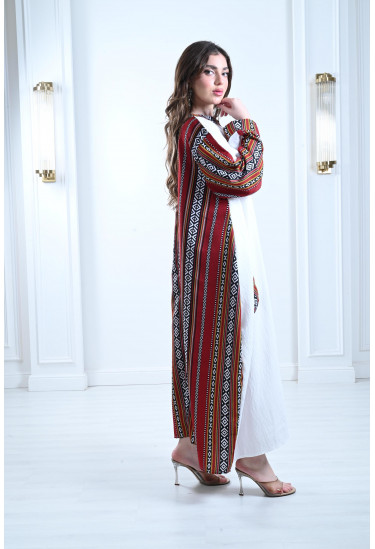 جلابية طويلة بنمط جيوب