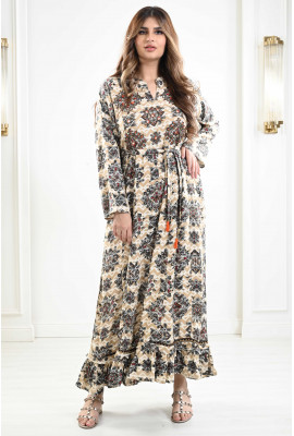 جلابية مُزينة بطباعات 