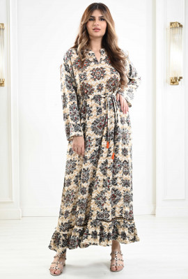 جلابية مُزينة بطباعات 