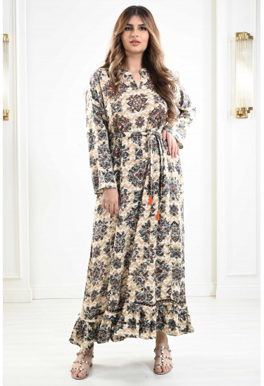 جلابية مُزينة بطباعات 