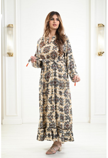 جلابية مُزينة بطباعات 