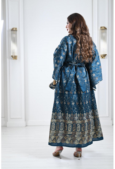 جلابية طويلة من نسيج لامع جلابية طويلة من نسيج لامع