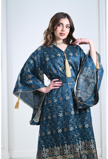 جلابية طويلة من نسيج لامع جلابية طويلة من نسيج لامع