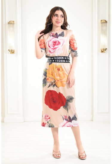 فساتين ميدي مطبوعة